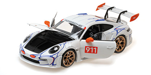 MINICHAMPS - PORSCHE 911 GT3RS - 2024 - 1:18 - WHITE WITH ORANGE DECOR