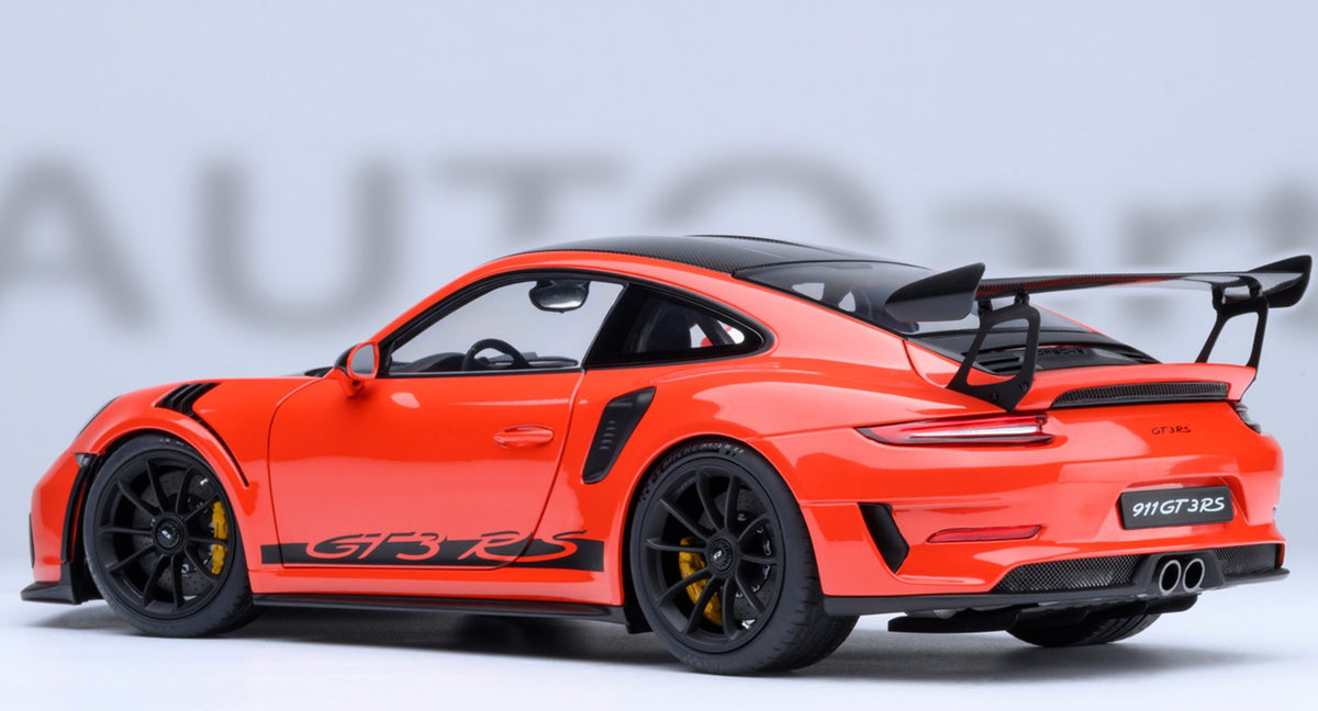 AUTOART - PORSCHE 911 ( 991.2 ) GT3 RS WEISSACH PACKAGE - LAVAORANGE - OVP - 1:18
