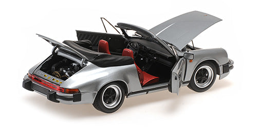 MINICHAMPS - PORSCHE 911 CARRERA 3.2 CABRIOLET - 1983 - 1:18 - SILBER METALLIC