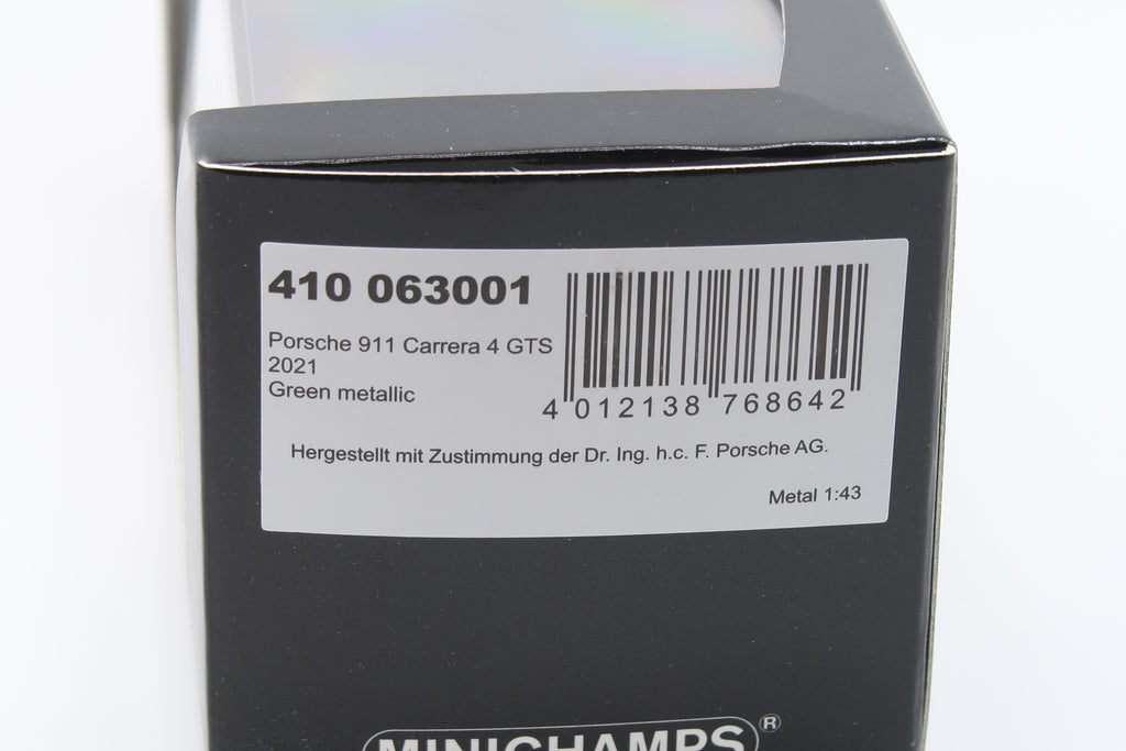 MINICHAMPS - PORSCHE 911 CARRERA 4 GTS - 2021 - 1:43 - AVENTURINGRÜN METALLIC