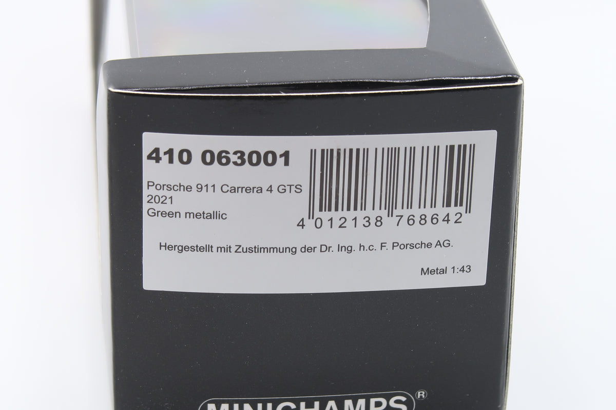 MINICHAMPS - PORSCHE 911 CARRERA 4 GTS - 2021 - 1:43 - AVENTURINGRÜN METALLIC