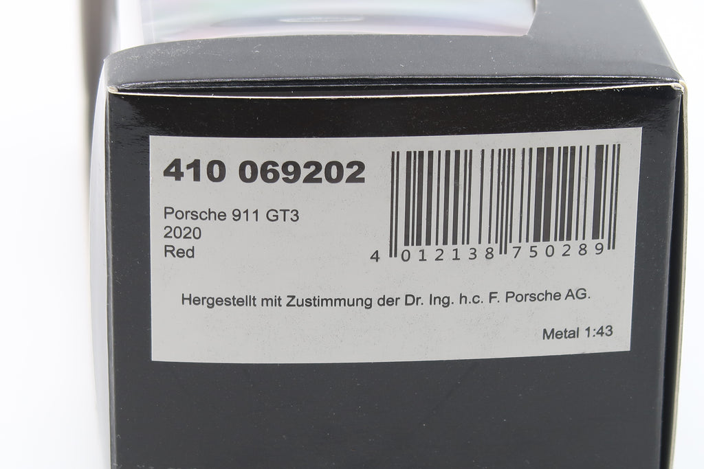 MINICHAMPS - PORSCHE 911 GT3 - 2020 - 1:43 - KARMINROT