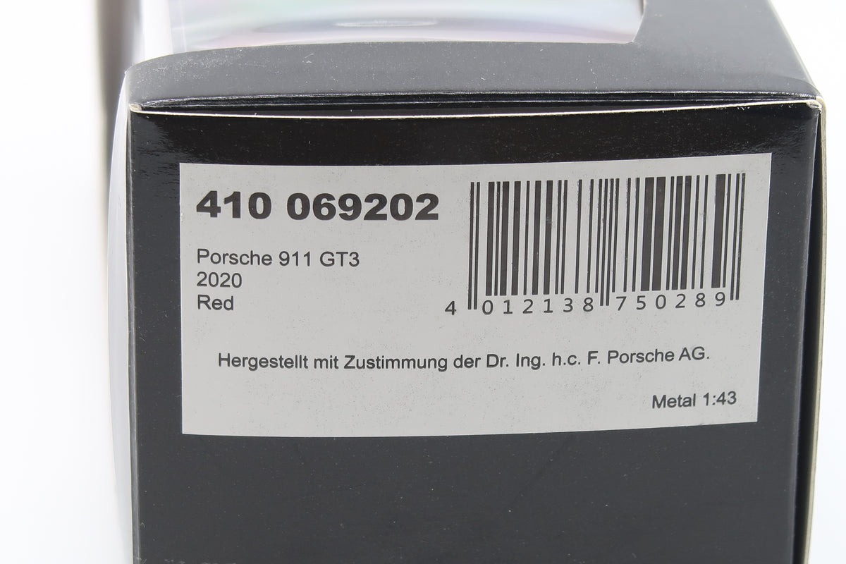 MINICHAMPS - PORSCHE 911 GT3 - 2020 - 1:43 - KARMINROT