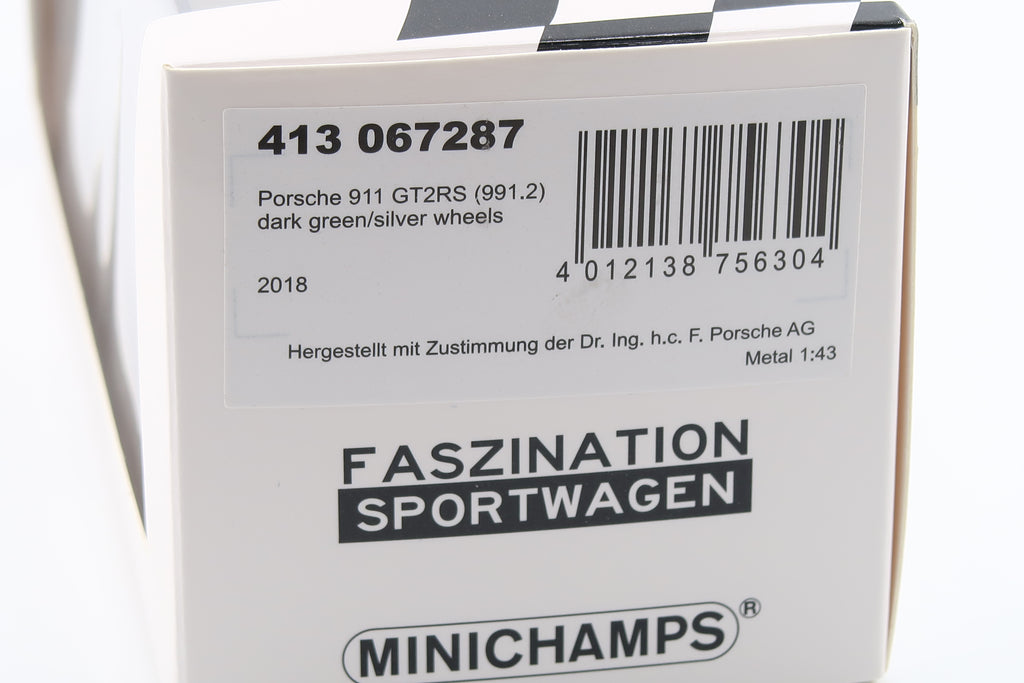 MINICHAMPS - PORSCHE 911 GT2RS - 2018 - 1:43 - BRITISH RACING GREEN