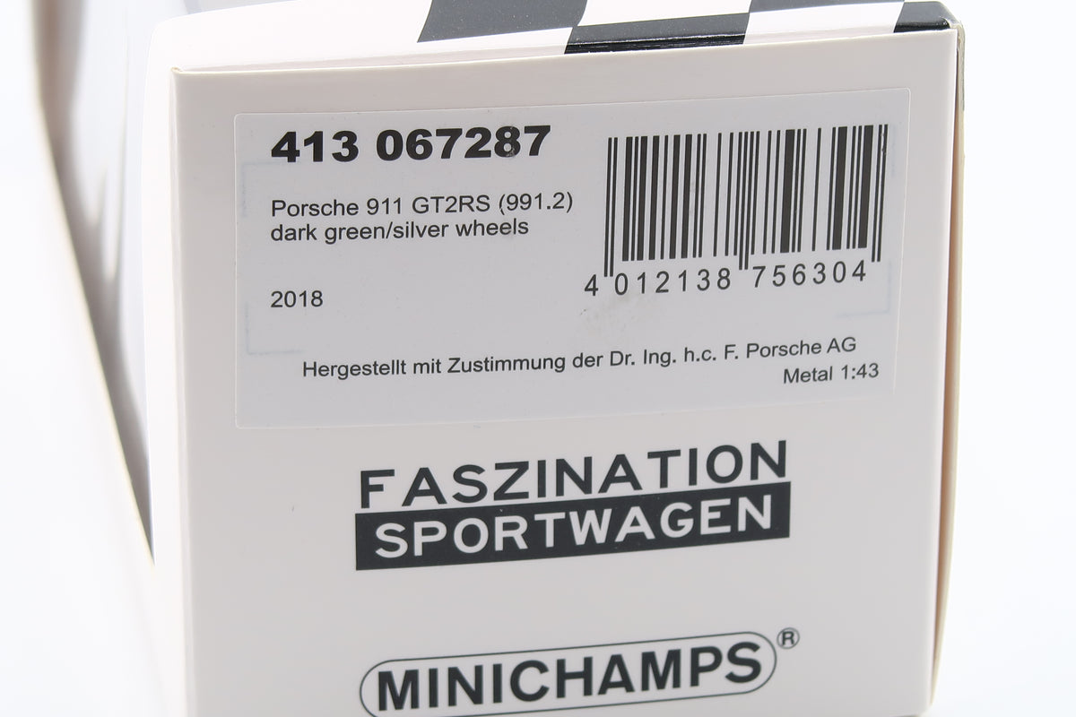 MINICHAMPS - PORSCHE 911 GT2RS - 2018 - 1:43 - BRITISH RACING GREEN