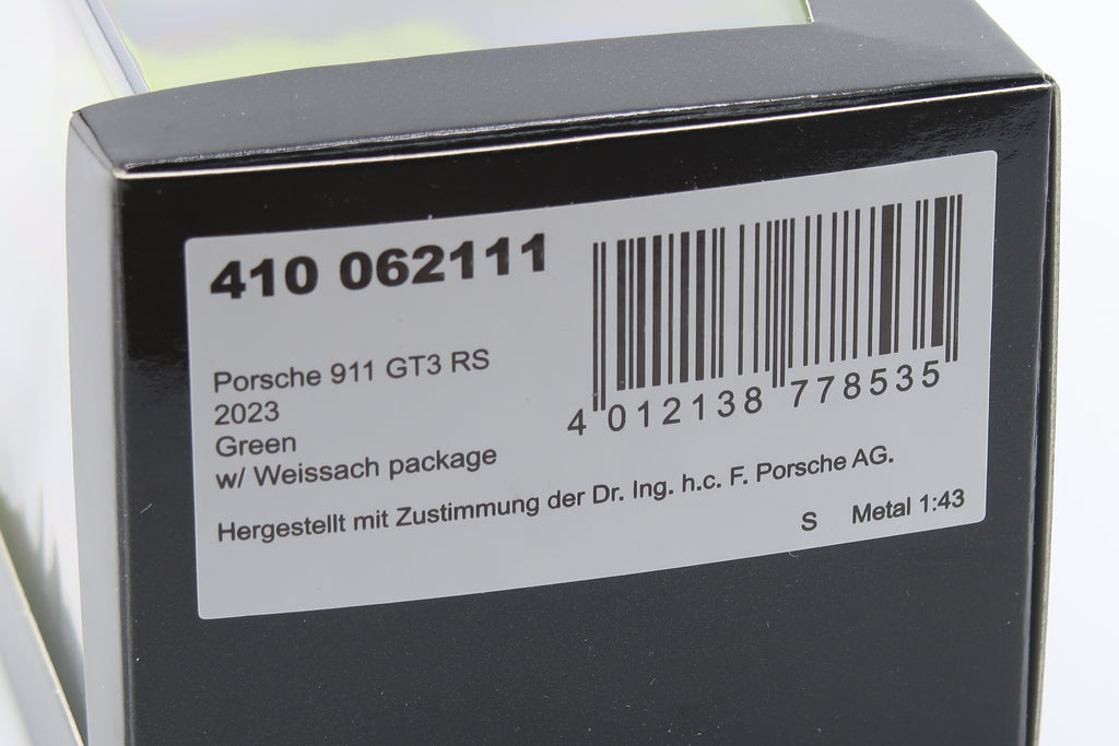 MINICHAMPS - PORSCHE 911 GT3RS ( 992 ) - 2023 - 1:43 - ACIDGRÜN MIT WEISSACH PAKET
