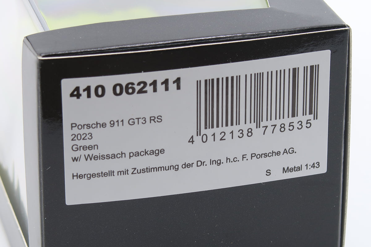 MINICHAMPS - PORSCHE 911 GT3RS ( 992 ) - 2023 - 1:43 - ACIDGRÜN MIT WEISSACH PAKET