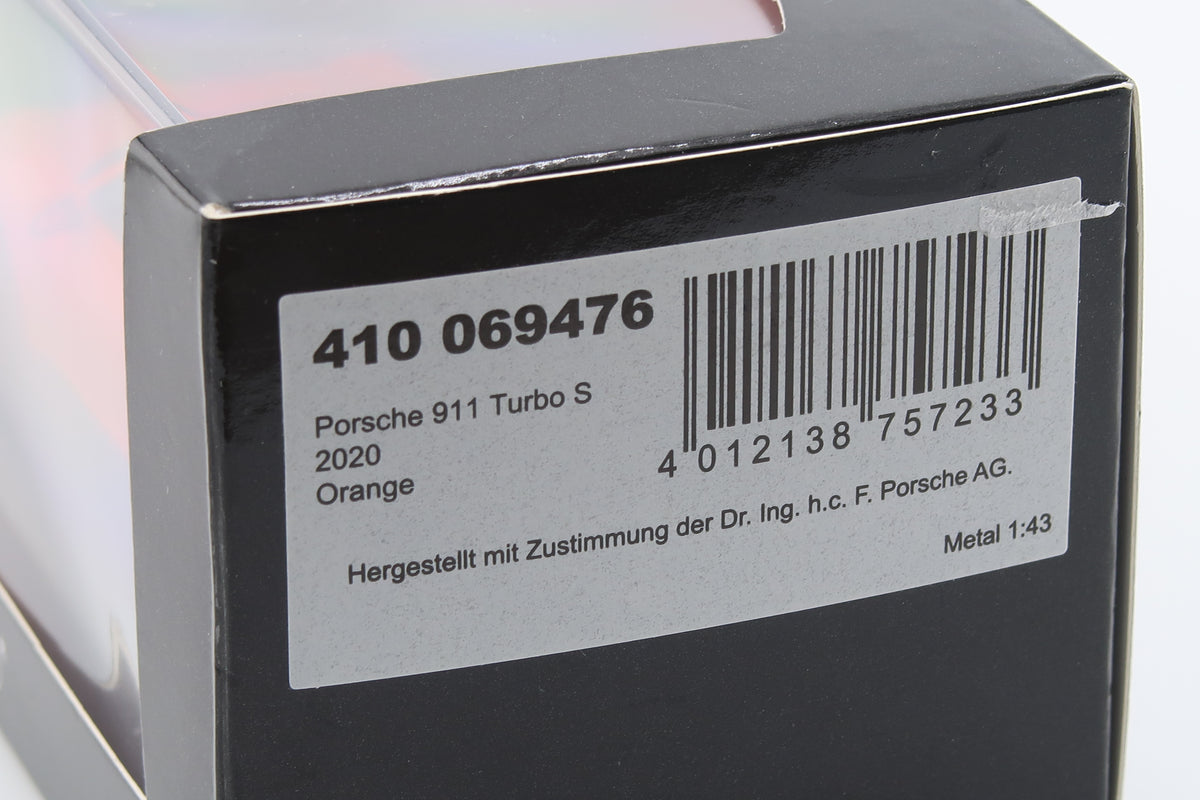 MINICHAMPS - PORSCHE 911 TURBO S ( 992 ) - 2020 - 1:43 - LAVAORANGE