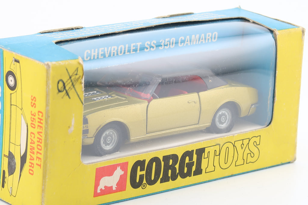 CORGI TOYS 338 - CHEVROLET CAMARO SS - GOLDEN JACKS - 1:43 - OVP - LEAFLET
