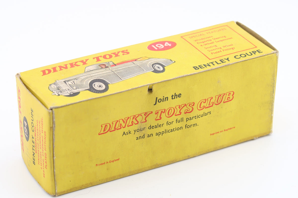 DINKY TOYS 194 - BENTLEY CONVERTIBLE - 1:43 - 1961 - OVP