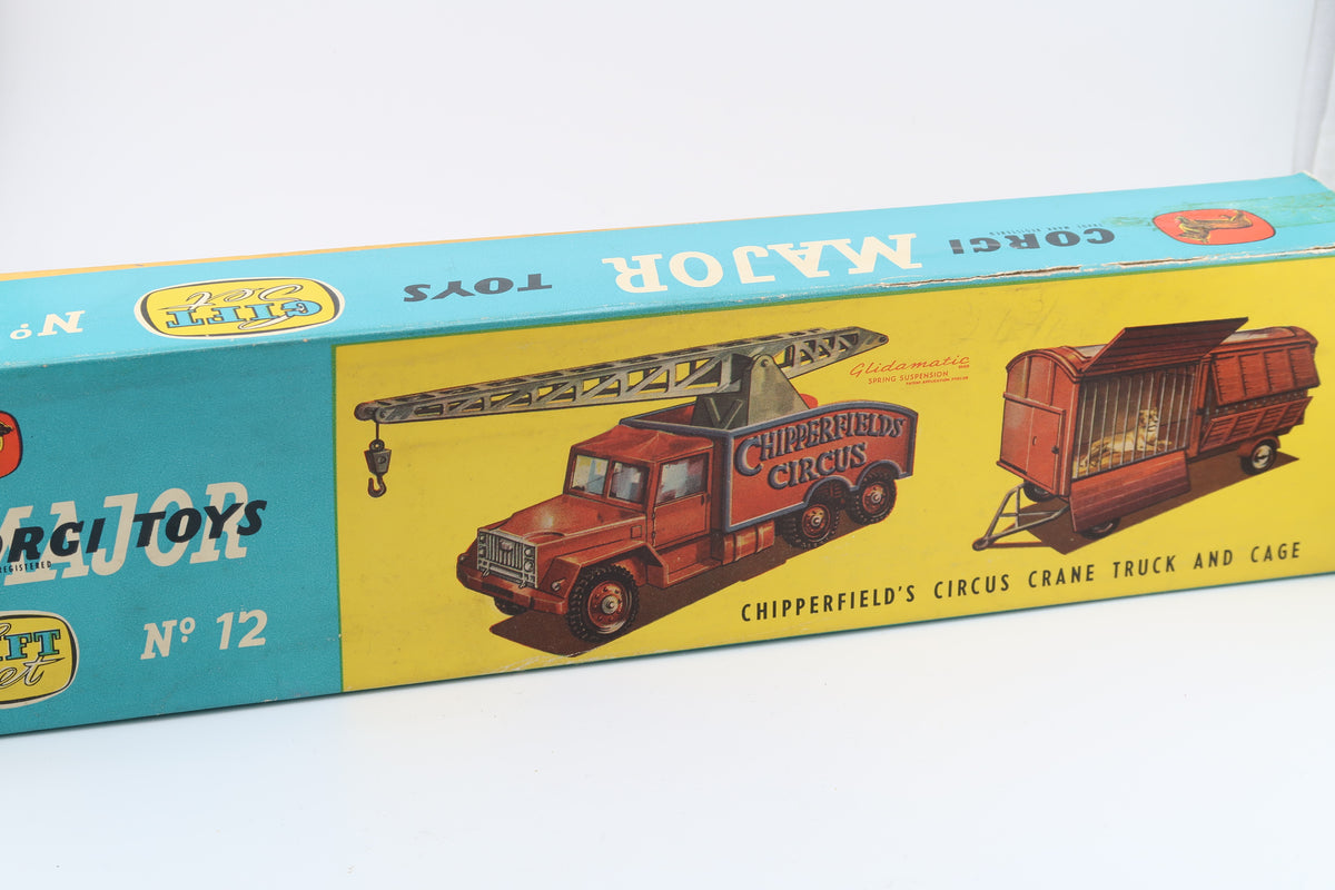 CORGI TOYS GIFT SET 12 - CHIPPERFIELDS - CIRCUS CRANE & CAGE SET - 1961 - OVP