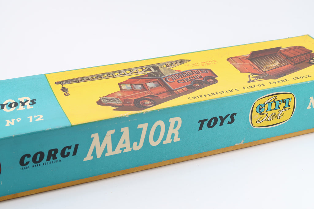 CORGI TOYS GIFT SET 12 - CHIPPERFIELDS - CIRCUS CRANE & CAGE SET - 1961 - OVP