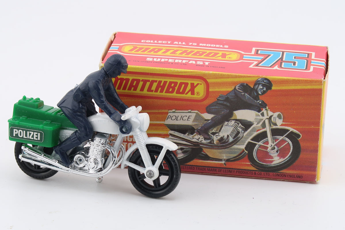 MATCHBOX 33 - POLICE MOTOR CYCLIST AUF HONDA 750 - 1978 - OVP