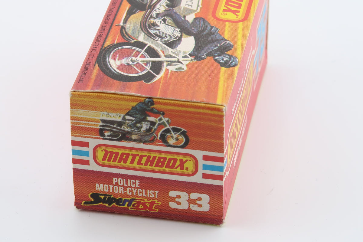 MATCHBOX 33 - POLICE MOTOR CYCLIST AUF HONDA 750 - 1978 - OVP