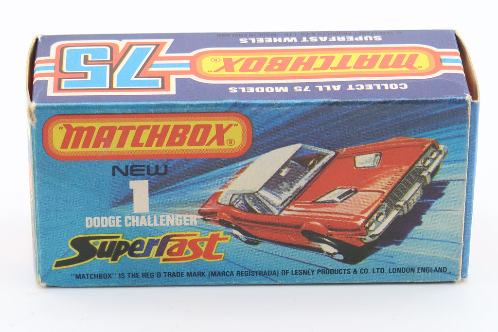 MATCHBOX SUPERFAST 1 - DODGE CHALLENGER - 1:64 - OVP - 1975