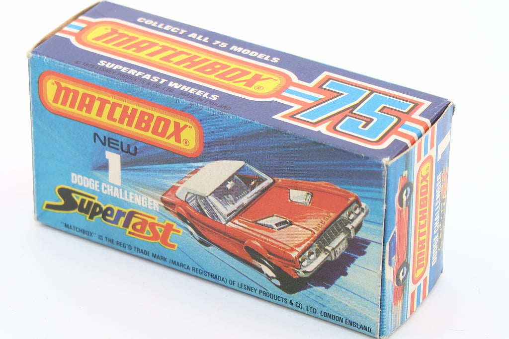 MATCHBOX SUPERFAST 1 - DODGE CHALLENGER - 1:64 - OVP - 1975