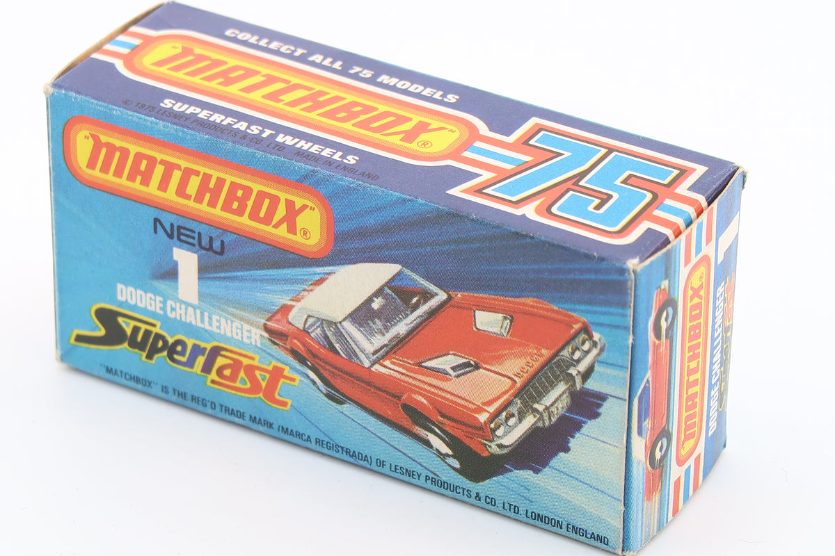 MATCHBOX SUPERFAST 1 - DODGE CHALLENGER - 1:64 - OVP - 1975