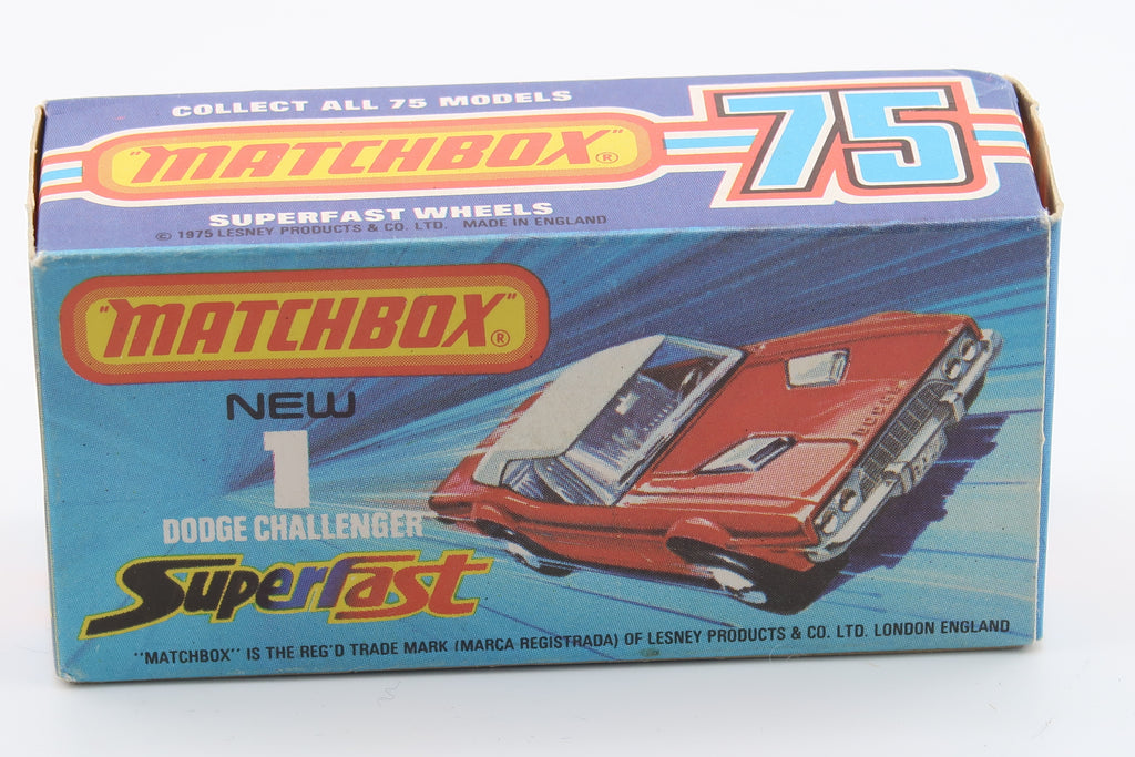 MATCHBOX SUPERFAST 1 - DODGE CHALLENGER - 1:64 - OVP - 1975