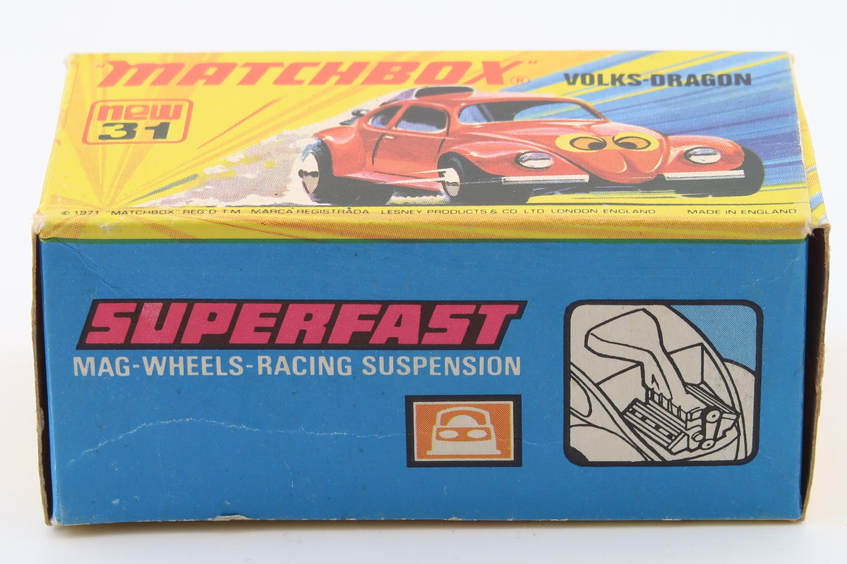 MATCHBOX SUPERFAST NEW 31 - VOLKS DRAGON - OVP - 1971