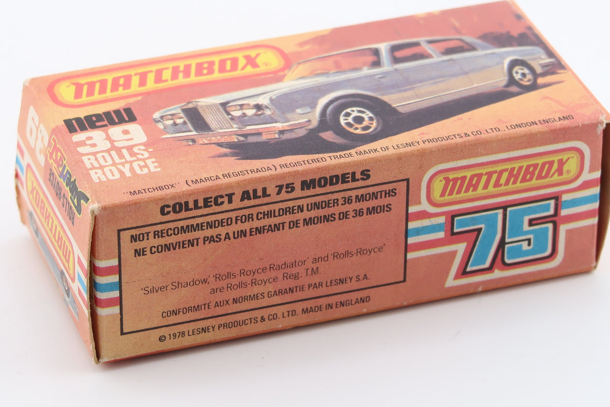Matchbox Superfast New 39 Rolls-Royce Silver Shadow II 1979