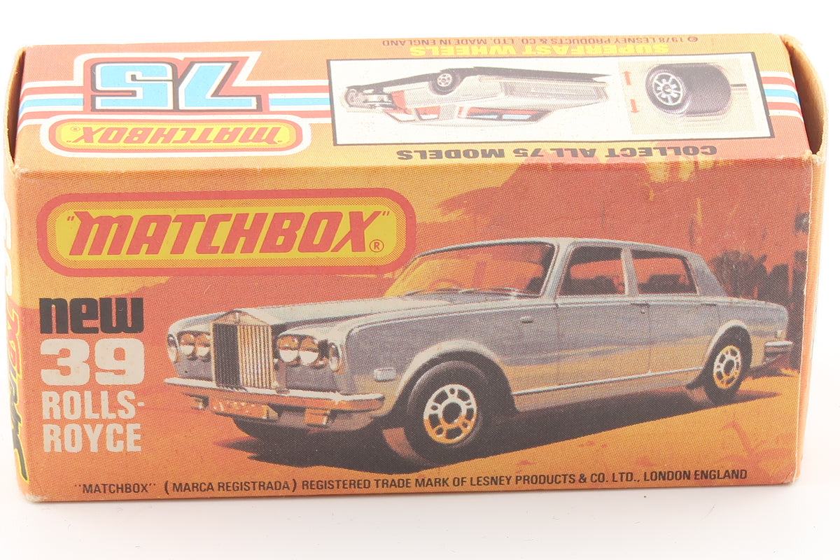 MATCHBOX SUPERFAST NEW 39 - ROLLS ROYCE SILVER SHADOW II - OVP - 1979