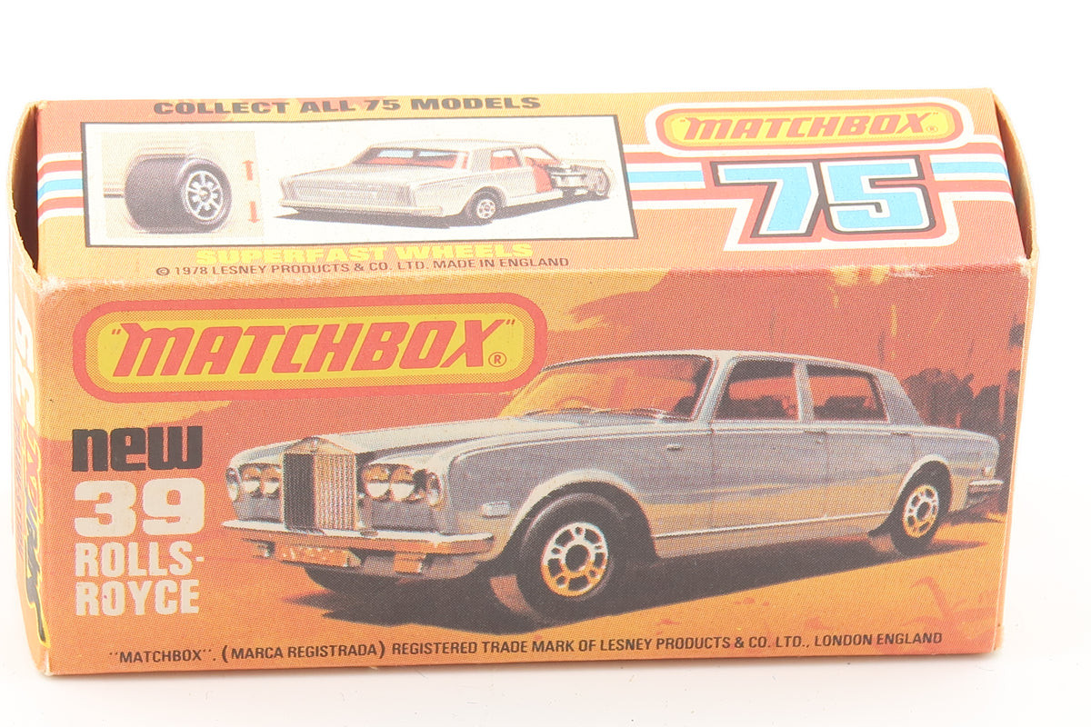 MATCHBOX SUPERFAST NEW 39 - ROLLS ROYCE SILVER SHADOW II - OVP - 1979
