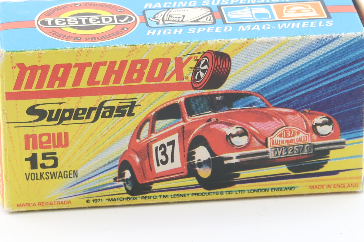 MATCHBOX SUPERFAST NEW 15 - VOLKSWAGEN ( VW KÄFER ) - OVP - 1968