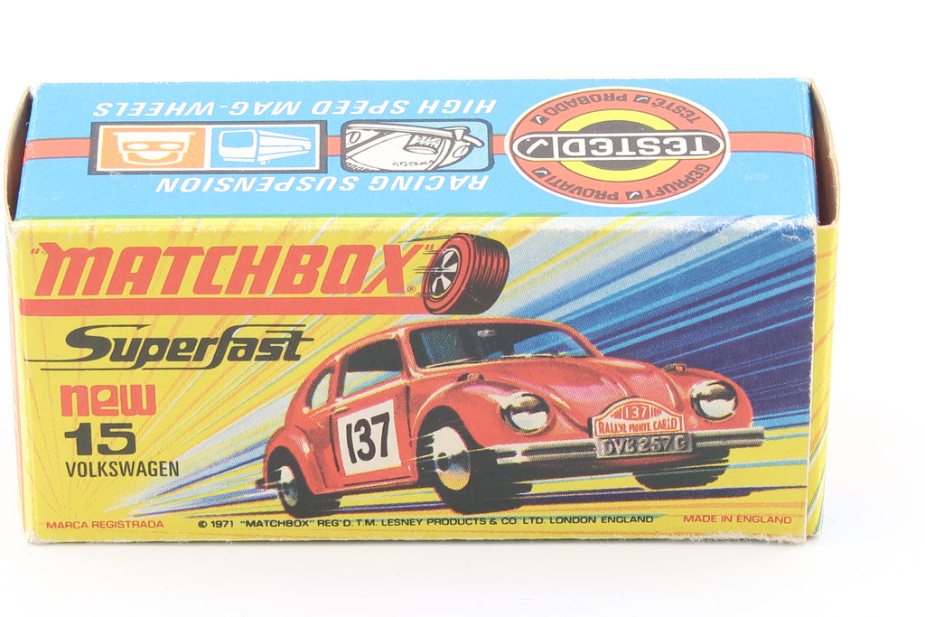 MATCHBOX SUPERFAST NEW 15 - VOLKSWAGEN ( VW KÄFER ) - OVP - 1968