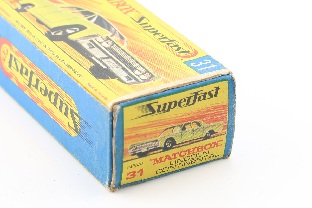MATCHBOX SUPERFAST 31 - LINCOLN CONTINENTAL - OVP - 1971
