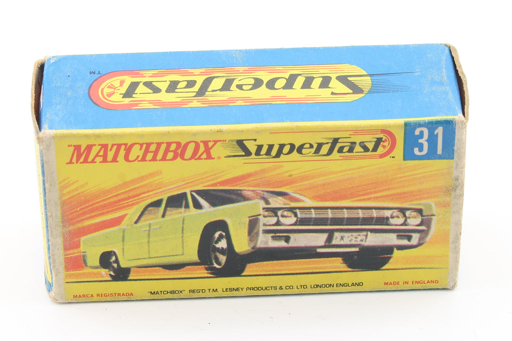 MATCHBOX SUPERFAST 31 - LINCOLN CONTINENTAL - OVP - 1971