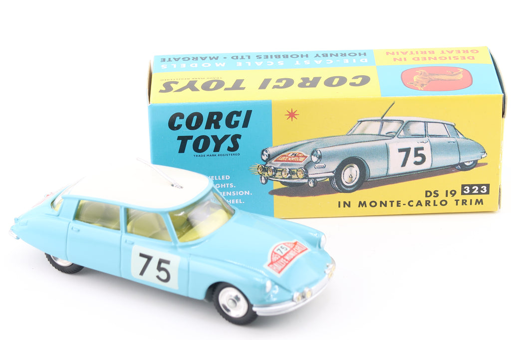 CORGI TOYS 323 - CITROEN DS 19 - RALLYE MONTE CARLO - OVP - RE_EDITION