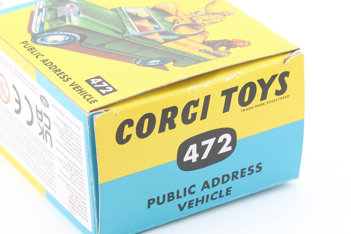 CORGI TOYS 472 - LAND ROVER 109 WB - PUBLIC ADDRESS VEHICLE - OVP - RE_EDITION