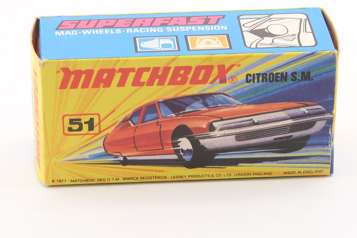 MATCHBOX SUPERFAST 51 - CITROEN SM - OVP - 1971