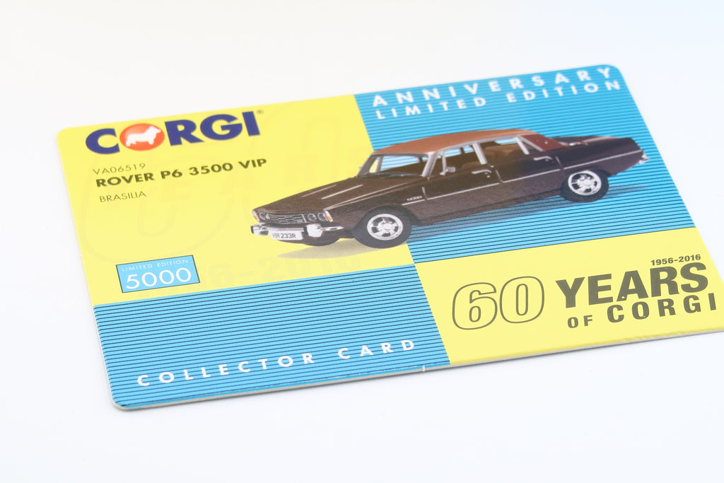 CORGI TOYS - ROVER P6 3500 VIP - 60TH ANNIVERSARY - 1:43 - OVP