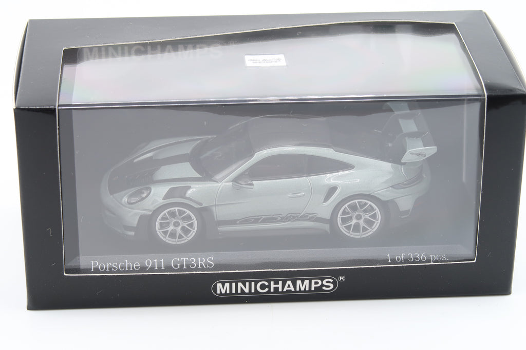 MINICHAMPS - PORSCHE 911 GT3RS - 2023 - 1:43 - FISCHSILBERGRAU MIT WEISSACH PAKET