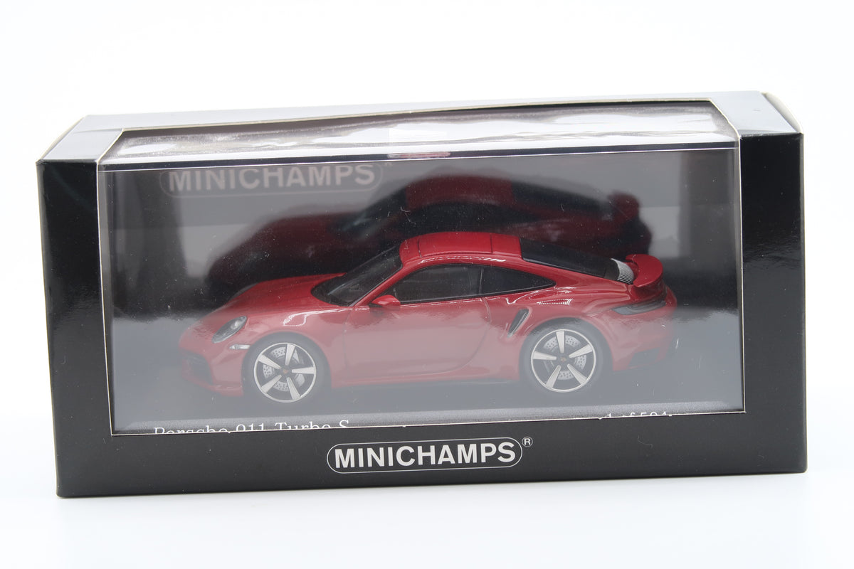 MINICHAMPS - PORSCHE 911 TURBO S ( 992 ) - 2020 - 1:43 - KARMINROT