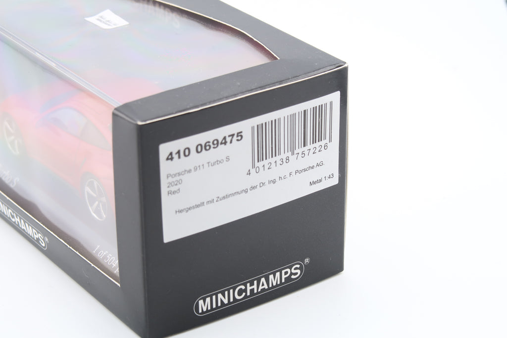 MINICHAMPS - PORSCHE 911 TURBO S ( 992 ) - 2020 - 1:43 - KARMINROT