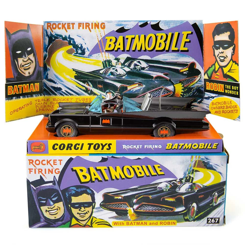CORGI TOYS 267 - BATMOBILE - 1:43 - OVP - RE_EDITION IN GLOSS BLACK