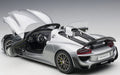 AUTOart PORSCHE 918 SPYDER MIT WEISSACH PACKAGE - 2013 - GT SILBERMETALLIC