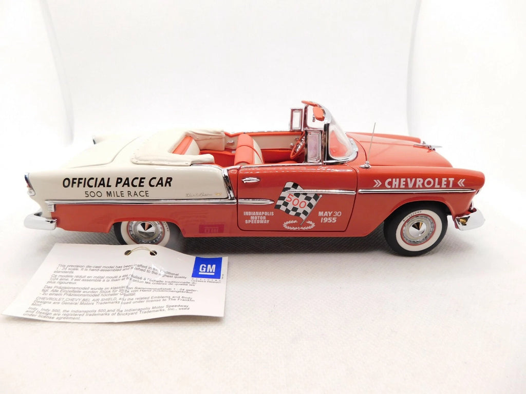 FRANKLIN MINT - CHEVROLET BEL AIR CONVERTIBLE - INDY PACE CAR 1955 - 1:24 - OVP