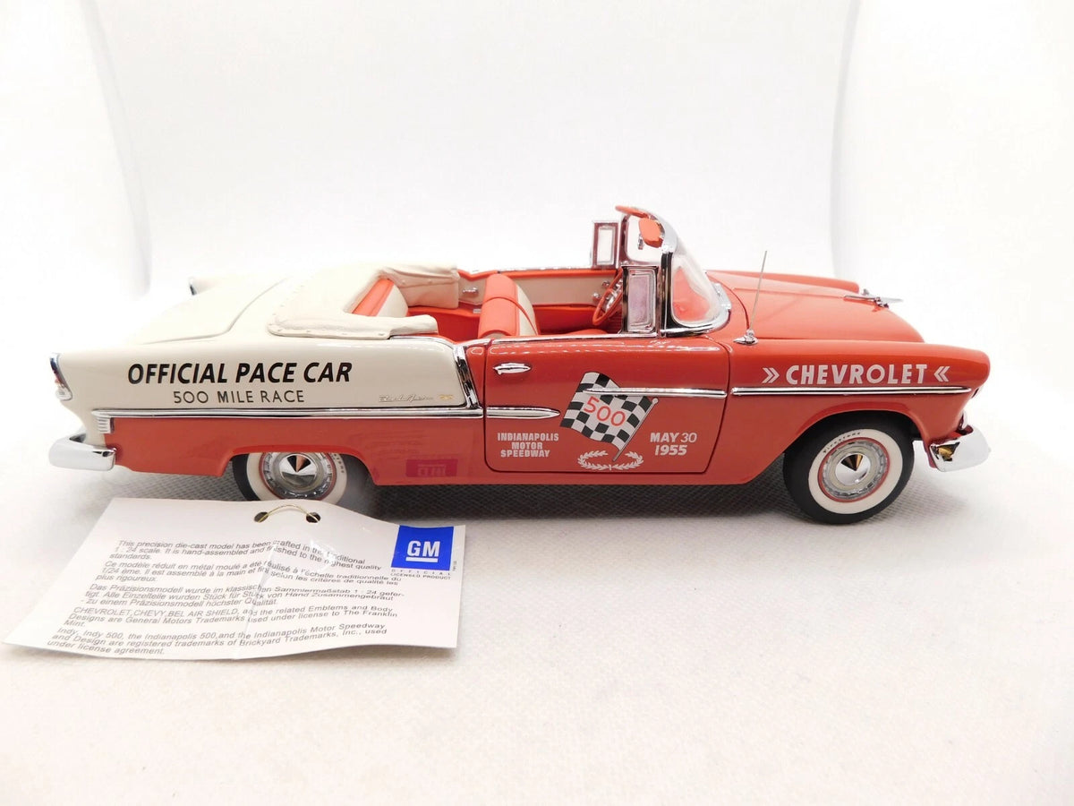 FRANKLIN MINT - CHEVROLET BEL AIR CONVERTIBLE - INDY PACE CAR 1955 - 1:24 - OVP