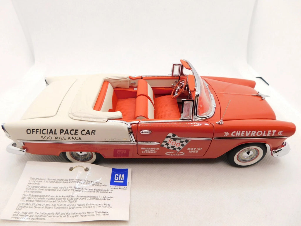 FRANKLIN MINT - CHEVROLET BEL AIR CONVERTIBLE - INDY PACE CAR 1955 - 1:24 - OVP